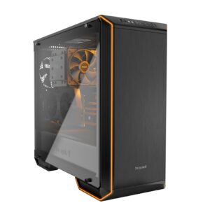 be quiet! Dark Base 700 Case, Black, Mid Tower, 2 x USB 3.2 Gen 1 Type-A / 1 x USB 3.2 Gen 2 Type-C, Tempered Glass Side WIndow Panel, External RGB LED Lighting, 2 x Silent Wings 3 140mm Black PWM Fans Included - Image 3