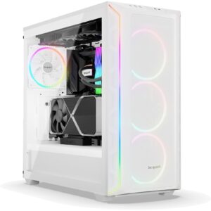 be quiet! Shadow Base 800 FX ARGB White Mid Tower Chassis, Addressable RGB LEDs, 4x 140mm Fans, mITX/mATX/ATX/EATX - Image 3