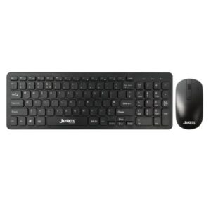 Jedel WS990 Wireless Multimedia Keyboard & Optical Mouse Desktop Kit, Black - Image 2