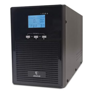 Armour 2000VA UPS, 1600W, LCD Display, 2x UK Plug, 2x RJ45, 3x IEC, USB, Brown Box - Image 2