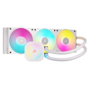 Corsair iCUE LINK TITAN 360 RX RGB Liquid CPU Cooler, RX120 RGB Magnetic Dome Fans, 20 LED Pump Head, iCUE LINK Hub Included, White - Image 2