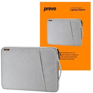 Prevo 15.6 Inch Laptop Sleeve, Side Pocket, Cushioned Lining, Light Grey - Image 2