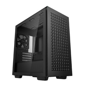 DeepCool CH370, Black, Mini Tower Chassis w/ Tempered Glass Window, 1x 120mm Fan, 2x USB 3.0, mATX/mITX - Image 3