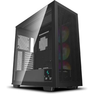 DeepCool Morpheus Case, Gaming, Black, Full Tower, 4 x USB 3.0 / 1 x USB Type-C, Tempered Glass Side Window Panel, 1x 420mm ARGB side fan, Mini-ITX / M-ATX / ATX / E-ATX - Image 3