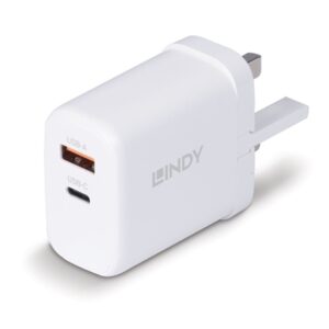 LINDY 73429 65W USB Type A & C GaN Charger UK Plug - Image 2