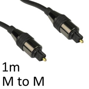 TOSLINK Digital Optical (M) to Digital Optical (M) 1m Black OEM Cable - Image 3