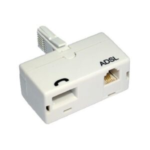 BT (M) to BT (F) and RJ11 (F) White OEM Direct Plug ADSL Micro Filter Adapter - Image 3