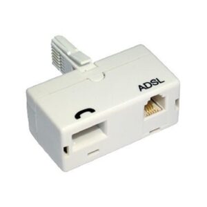 BT (M) to BT (F) and RJ11 (F) White OEM Direct Plug ADSL Micro Filter Adapter - Image 2