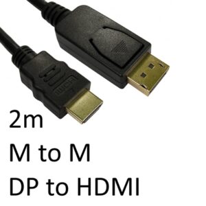 DisplayPort (M) to HDMI (M) 2m Black OEM Display Cable - Image 2