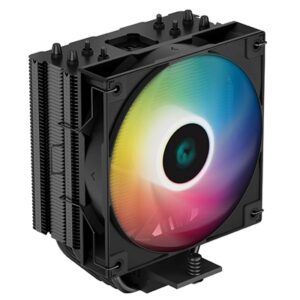 DeepCool AG400 BK ARGB Fan CPU Cooler, Universal Socket, High Efficiency 120mm PWM Addressable RGB Fan, 2000RPM, 4 Heat Pipes, 220W Heat Dissipation Power, Unique Matrix Fin Design, Intel LGA 1700 Bracket Included - Image 2