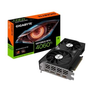 Gigabyte NVIDIA GeForce RTX 4060 Ti WINDFORCE OC 8G Graphics Card, 8GB GDDR6, 4352 CUDA Cores, 2550 MHz Core Clock, Dual Fan, 2x DisplayPorts / 2x HDMI Ports - Image 2