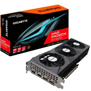 Gigabyte AMD Radeon RX 6600 EAGLE 8G Graphics Card, 8GB GDDR6, 1792 Streams, 2491 MHz Boost Clock, Triple Fan, 2x DisplayPorts / 2x HDMI Ports - Image 3