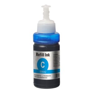 InkLab 6642 Epson Compatible EcoTank Cyan ink bottle - Image 3