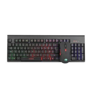 Marvo Scorpion KW512 Wireless Keyboard and Mouse Bundle, 12 Multimedia Keys, 3 Colour LED Backlit with 7 Lighting Modes, Optical Mouse with Adjustable 800-1600 dpi, 6 Buttons, Ideal for Gaming, Home or Office - Image 3