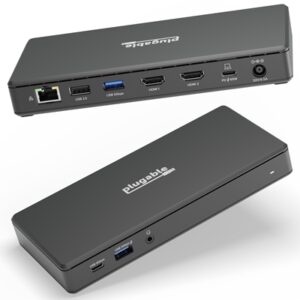 Plugable UD-MSTH2 USB-C Dual HDMI 4K 65W USB-C PD Driverless Docking Station - Image 2