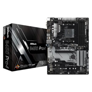 ASRock B450 Pro4 R2.0 Super Alloy AMD AM4 Socket Motherboard, ATX, 4x DDR4 Slots, 2x M.2 Sockets, GbE LAN, 1x D-Sub / 1x DisplayPort / 1x HDMI Port - Image 3