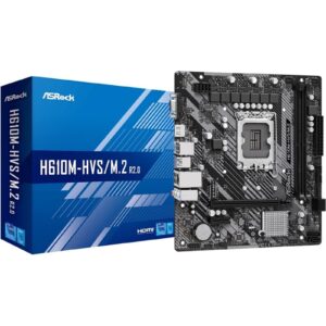 ASRock H610M-HDV/M.2 R2.0 Super Alloy Intel 1700 Socket Motherboard, Micro-ATX, 2x DDR4 Slots, 1x M.2 Socket, GbE LAN, 1x D-Sub / 1x DisplayPort / 1x HDMI Port - Image 3