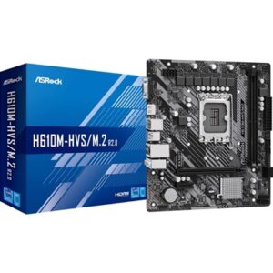 ASRock H610M-HDV/M.2 R2.0 Super Alloy Intel 1700 Socket Motherboard, Micro-ATX, 2x DDR4 Slots, 1x M.2 Socket, GbE LAN, 1x D-Sub / 1x DisplayPort / 1x HDMI Port - Image 2