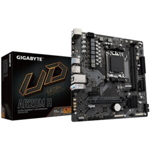 Gigabyte A620M H Ultra Durable AMD AM5 Socket Motherboard, Micro-ATX, 2x DDR5 Slots, 1x M.2 Socket, GbE LAN, 1x DisplayPort / 1x HDMI Port - Image 2