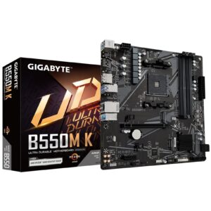 Gigabyte B550M K Ultra Durable AMD AM4 Socket Motherboard, Micro-ATX, 4x DDR4 Slots, 2x M.2 Sockets, GbE LAN, 1x DisplayPort / 1x HDMI Port - Image 3