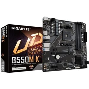 Gigabyte B550M K Ultra Durable AMD AM4 Socket Motherboard, Micro-ATX, 4x DDR4 Slots, 2x M.2 Sockets, GbE LAN, 1x DisplayPort / 1x HDMI Port - Image 2