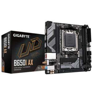 Gigabyte B650I AX Ultra Durable AMD AM5 Socket Motherboard, Mini-ITX, 2x DDR5 Slots, 1x M.2 Socket, 2x USB-C Port, 2.5GbE LAN, Wi-Fi 6E, 1x DisplayPort / 1x HDMI Port - Image 2