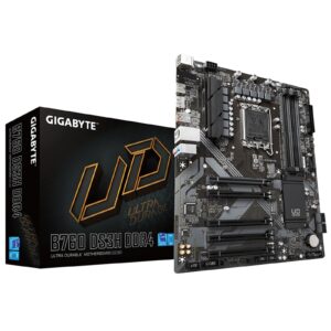 Gigabyte B760 DS3H DDR4 Ultra Durable Intel 1700 Socket Motherboard, ATX, 4x DDR4 Slots, 2x M.2 Sockets, 2x USB-C Port, GbE LAN, 1x DisplayPort / 1x HDMI Port - Image 3