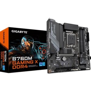 Gigabyte B760M GAMING X DDR4 Intel 1700 Socket Motherboard, Micro-ATX, 4x DDR4 Slots, 2x M.2 Sockets, 1x USB-C Port, Fitted I/O Shield, 2.5GbE LAN, 1x DisplayPort / 1x HDMI Port - Image 2