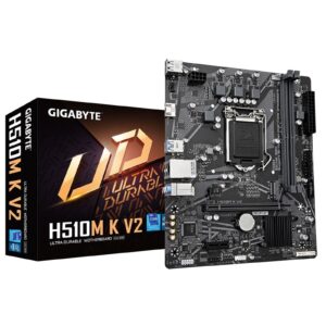 Gigabyte H510M K V2 Ultra Durable Intel 1200 Socket Motherboard, Micro-ATX, 2x DDR4 Slots, 1x M.2 Socket, GbE LAN, 1x HDMI Port - Image 3