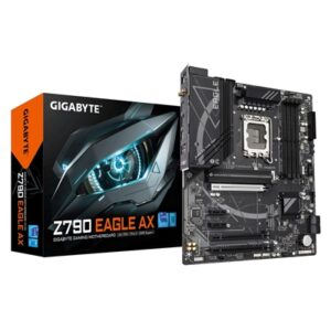 Gigabyte Z790 EAGLE AX Intel 1700 Socket Motherboard, ATX, 4x DDR5 Slots, 3x M.2 Sockets, 2x USB-C Port, Fitted I/O Shield, 2.5GbE LAN, Wi-Fi 6E, 1x DisplayPort / 1x HDMI Port - Image 2