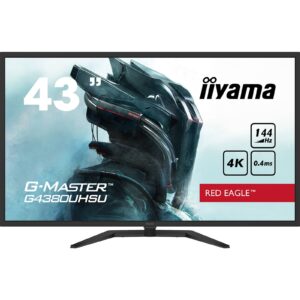 iiyama G-Master G4380UHSU-B1 Red Eagle 43 Inch 4K Gaming Monitor, Black, VA panel, 144hz, 0.4ms, FreeSync, HDMI, DisplayPort, USB Hub, Int PSU, Speakers, VESA - Image 3