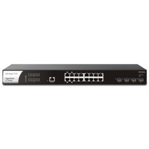 DrayTek VSPQ2200XB-K VigorSwitch PQ2200xb 16 Port 2.5 GbE POE+ Managed Layer 2+ Switch with 4x POE++ Ports and 4x 10GbE SFP+ Ports - Image 3