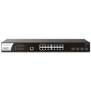 DrayTek VSPQ2200XB-K VigorSwitch PQ2200xb 16 Port 2.5 GbE POE+ Managed Layer 2+ Switch with 4x POE++ Ports and 4x 10GbE SFP+ Ports - Image 2