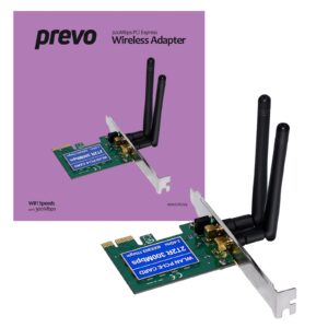 Prevo 300mbps N300 PCI Express Wireless Adapter with Additional Low Profile Bracket - Image 3