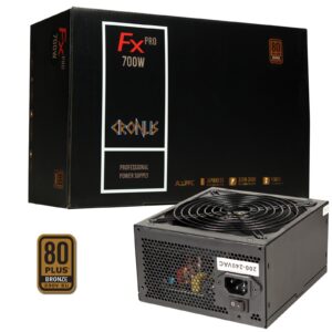 CRONUS 700ATV FX PRO 700W PSU, 140mm Silent Cooling Fan, 80 PLUS Bronze, Non Modular, Flat Black Cables, Supreme Performance - Image 3