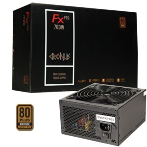 CRONUS 700ATV FX PRO 700W PSU, 140mm Silent Cooling Fan, 80 PLUS Bronze, Non Modular, Flat Black Cables, Supreme Performance - Image 2