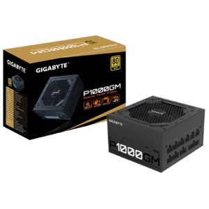 GIGABYTE P1000GM 1000W PSU, 120mm Smart Hydraulic Bearing Fan, 80 PLUS Gold, Fully Modular, UK Plug, High-Quality Japanese Capacitors, Powerful Single +12V Rail - Image 3