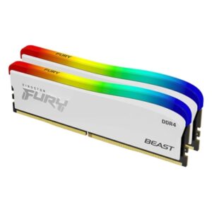 Kingston FURY Beast 16GB (2 x 8GB), DDR4, 3200 MHz, Single-rank Memory, White, DIMM, RGB - Image 2