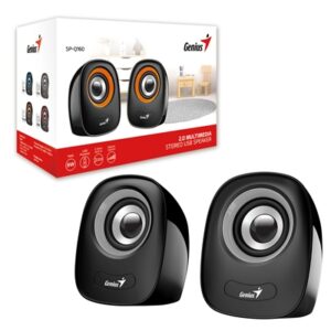 Genius SP-Q160 2.0 Desktop Speakers, Stereo Sound, USB Powered Plug and Play, 6w, 3.5mm with Volume Control, Grey - Image 2