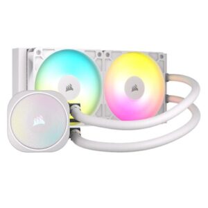 Corsair NAUTILUS 240 RS ARGB Liquid CPU Cooler, RS120 ARGB Magnetic Dome Fans, RGB Pump, Daisy-Chain Connections, White - Image 2