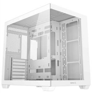 DeepCool CG530 Dual-Chamber Computer Case, Tempered Glass Panels, Advanced Cooling Support, Exceptional Cable Management, White - Image 2