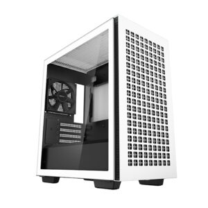 DeepCool CH370 WH, White, Mini Tower Chassis w/ Tempered Glass Window, 1x 120mm Fan, 2x USB 3.0, mATX/mITX - Image 3