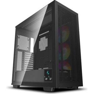 DeepCool Morpheus Case, Gaming, Black, Full Tower, 4 x USB 3.0 / 1 x USB Type-C, Tempered Glass Side Window Panel, 1x 420mm ARGB side fan, Mini-ITX / M-ATX / ATX / E-ATX - Image 2