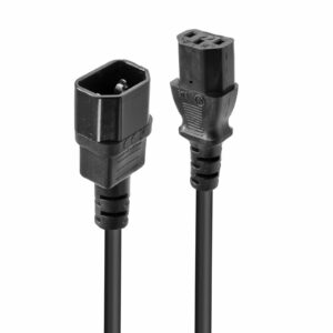 Lindy 30331 2m IEC C13 (Kettle) To IEC C14 (Kettle) Mains Extension Cable - Black - Image 3