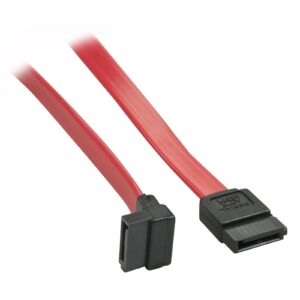 Lindy 33352 0.7m SATA (7 Pin) to 90 Deg SATA (7 Pin) Cable - Red/Black - Image 3