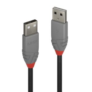 Lindy 36693 2m USB-A (M) 2.0 Anthra Line 480Mbps Cable - Black - Image 3