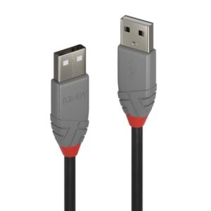 Lindy 36693 2m USB-A (M) 2.0 Anthra Line 480Mbps Cable - Black - Image 2