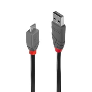 Lindy 36731 0.5m USB 2.0 Type A to Micro-B Cable, Anthra Line - Image 2