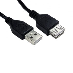 TARGET 99CDL2-023 Data Cable, USB 2.0 Type-A (M) to USB 2.0 Type-A (F), 3m Black, USB Extension Cable, OEM Polybag Packaging - Image 2