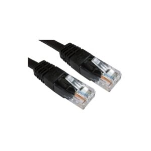 RJ45 (M) to RJ45 (M) CAT6 0.25m Black OEM Moulded Boot Copper UTP Network Cable - Image 2